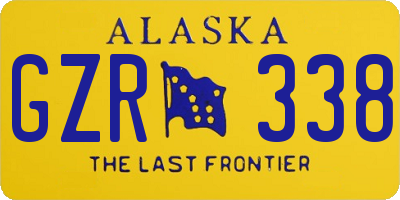 AK license plate GZR338
