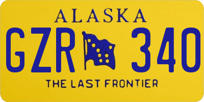AK license plate GZR340