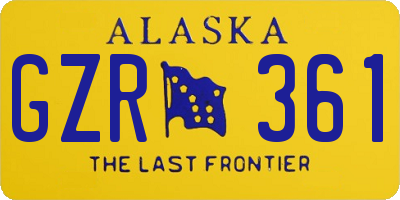 AK license plate GZR361