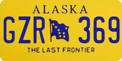 AK license plate GZR369