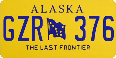 AK license plate GZR376