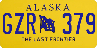 AK license plate GZR379