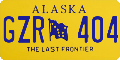 AK license plate GZR404