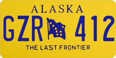 AK license plate GZR412