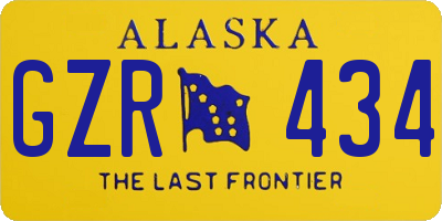 AK license plate GZR434