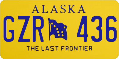 AK license plate GZR436
