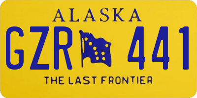 AK license plate GZR441