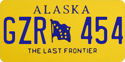 AK license plate GZR454