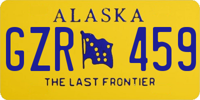 AK license plate GZR459