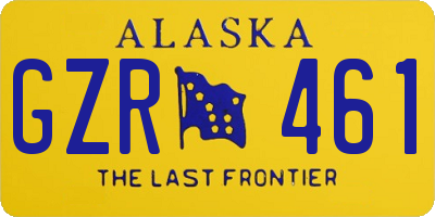 AK license plate GZR461