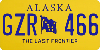 AK license plate GZR466