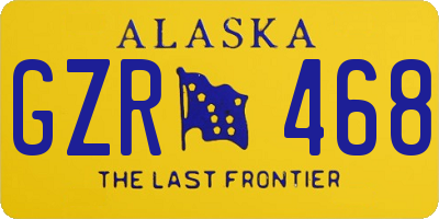 AK license plate GZR468