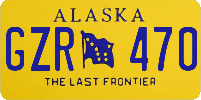 AK license plate GZR470