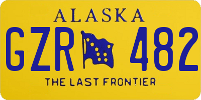 AK license plate GZR482