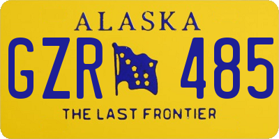 AK license plate GZR485