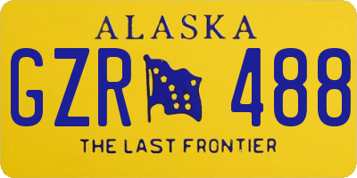 AK license plate GZR488