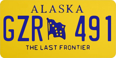 AK license plate GZR491