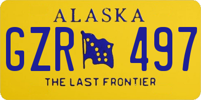 AK license plate GZR497