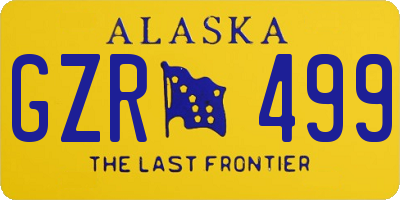 AK license plate GZR499