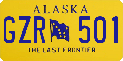AK license plate GZR501