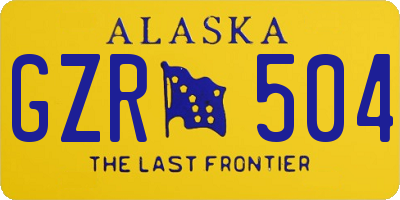 AK license plate GZR504