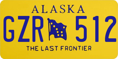 AK license plate GZR512