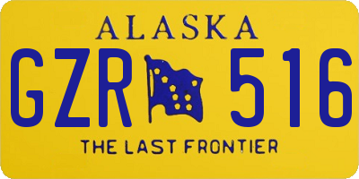 AK license plate GZR516