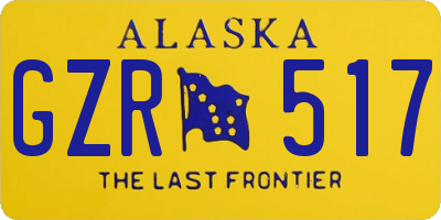 AK license plate GZR517