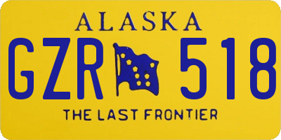 AK license plate GZR518
