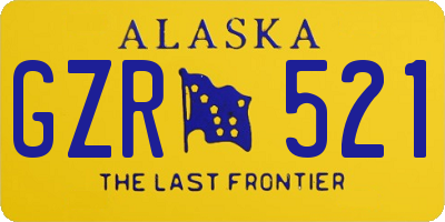 AK license plate GZR521