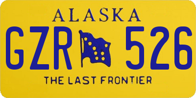 AK license plate GZR526