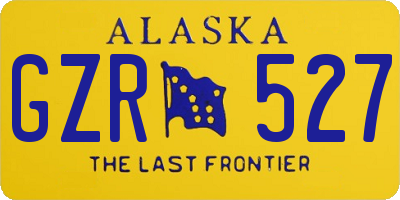 AK license plate GZR527