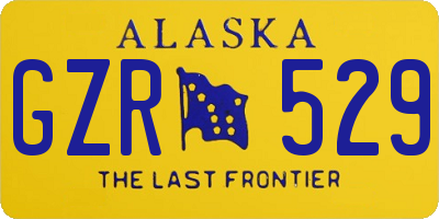 AK license plate GZR529