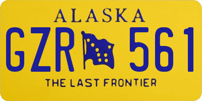 AK license plate GZR561