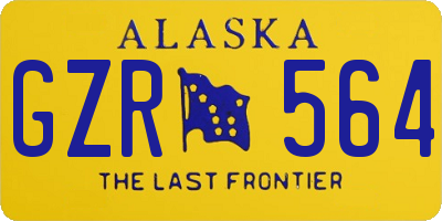 AK license plate GZR564