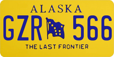 AK license plate GZR566