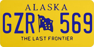 AK license plate GZR569