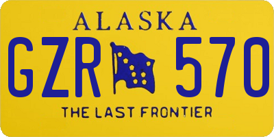 AK license plate GZR570