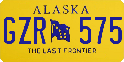 AK license plate GZR575