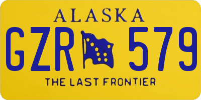 AK license plate GZR579