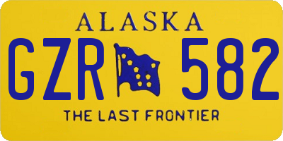 AK license plate GZR582