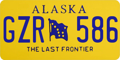 AK license plate GZR586