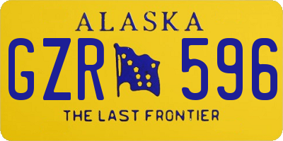 AK license plate GZR596