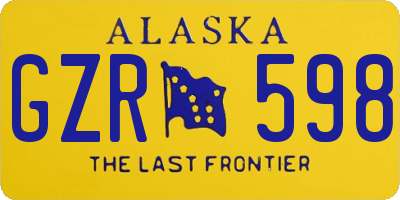 AK license plate GZR598