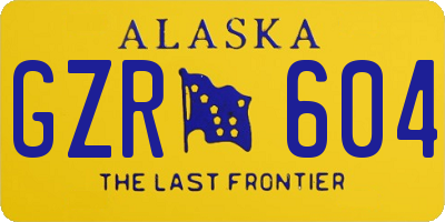 AK license plate GZR604