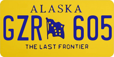 AK license plate GZR605