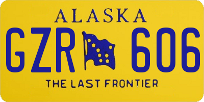 AK license plate GZR606