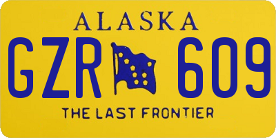 AK license plate GZR609