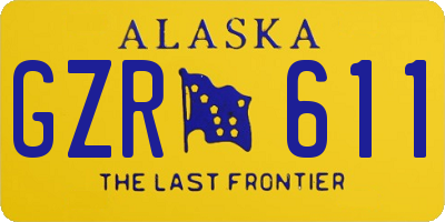 AK license plate GZR611