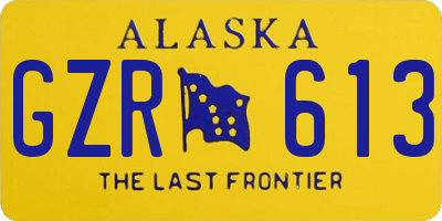 AK license plate GZR613